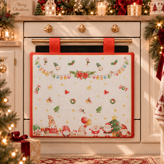Housse de four de Noël pour cuisine en impression numérique Gnome