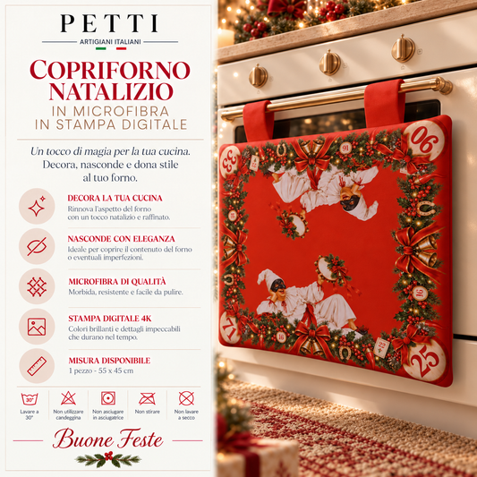 Copriforno Natalizio per Cucina in Stampa Digitale Tombola