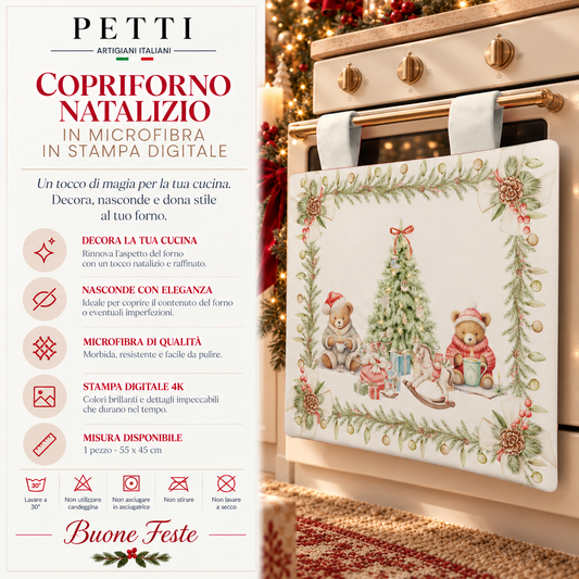 Housse de Four de Noël pour Cuisine en Impression Numérique Xmas Bears