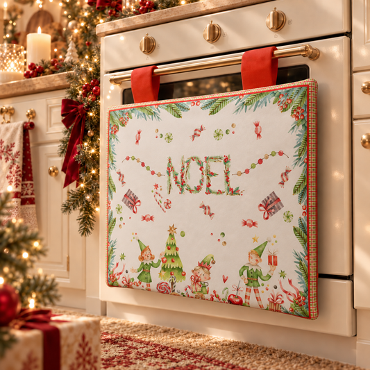Housse de four de Noël pour cuisine en impression numérique Noel