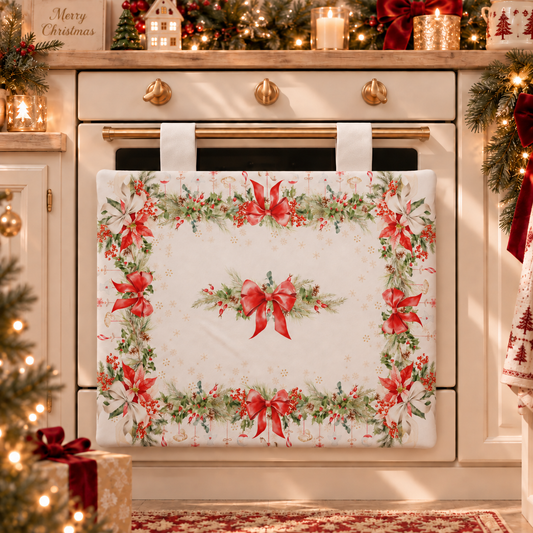 Housse de Four de Noël pour Cuisine en Impression Numérique Guirlande de Noël