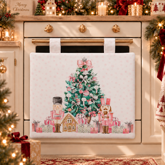 Housse de four de Noël pour cuisine en impression numérique Soldats de plomb roses