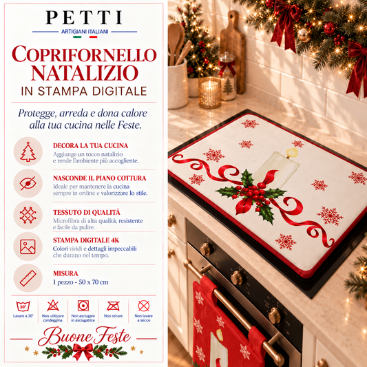 Coprifornello Natalizio Coprifuochi Cucina in Stampa Digitale Incanto