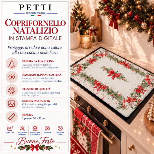 Protection de plaque de cuisson de Noël en impression numérique Guirlande de Noël