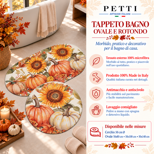 Tappeto Bagno Stampa Digitale Forma Ovale Pumpkin