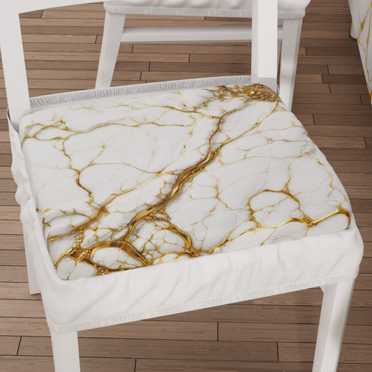 Coprisedia con Elastico Effetto Marmo Bianco | Set 2 o 6 Pz | PETTI