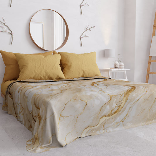 Copriletto Estivo, Coperta Leggera, Lenzuola Copriletto Effetto Beige - DORACREAM