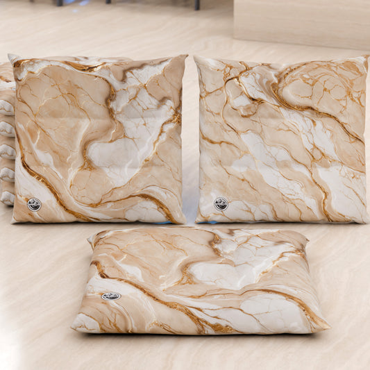 Cuscini per Sedie Cucina Eleganti Effetto Marmo Beige - DORACREAM