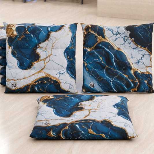 Cuscini per Sedie Cucina Eleganti Effetto Marmo Blu Oceano - OCEAGLINT
