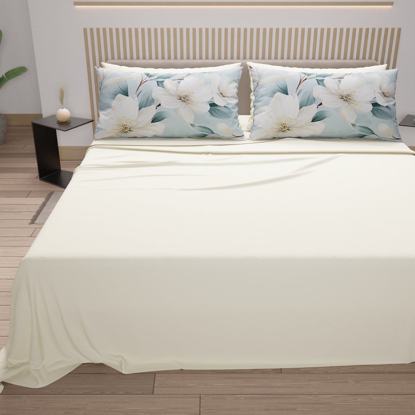 Cotton Sheets, Bed Set with Marble 01 Digital Print Pillowcases