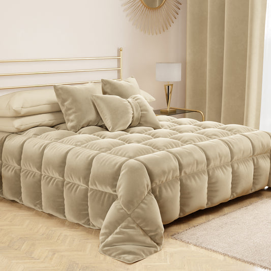 Cuscino Arredo Fiocco in Velluto 40x50 cm, Cuscino divano Panna