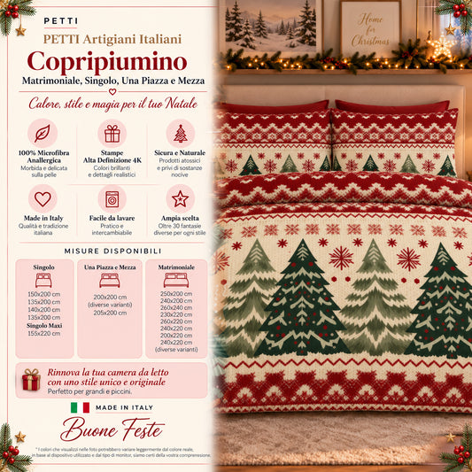 Copripiumini in Stampa Digitale Natalizi Alpino