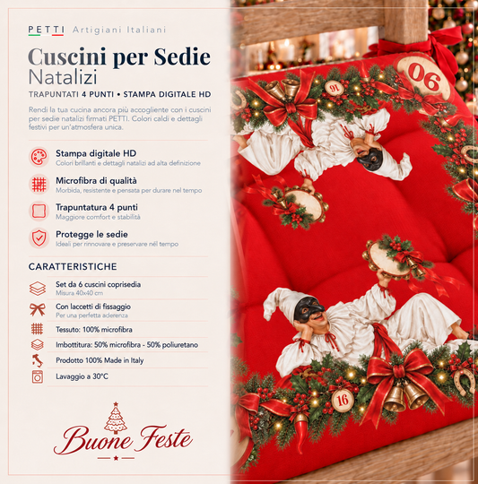 Cuscini per Sedie Natalizi Coprisedia Natalizi Tombola