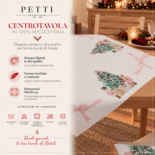 Centrotavola Natalizio per Cucina in Stampa Digitale Soldatini Rosa