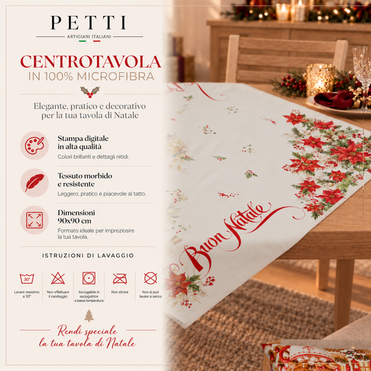 Centrotavola Natalizio per Cucina in Stampa Digitale Buon Natale