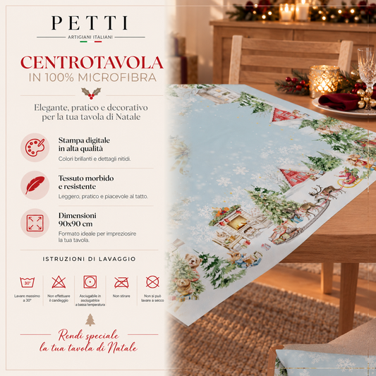 Centrotavola Natalizio per Cucina in Stampa Digitale Snow