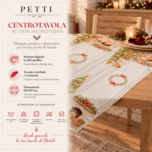 Centrotavola Natalizio per Cucina in Stampa Digitale Teddy House