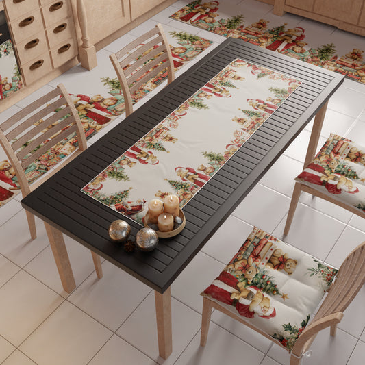Chemin de Table de Noël, Chemin de Table de Noël, Nappe Chemin de Noël, Chemin de Cuisine Sweet Santa