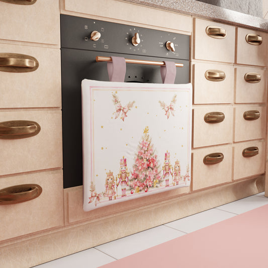 Housse de Four de Noël pour Cuisine en Impression Numérique Casse-Noisette Rose