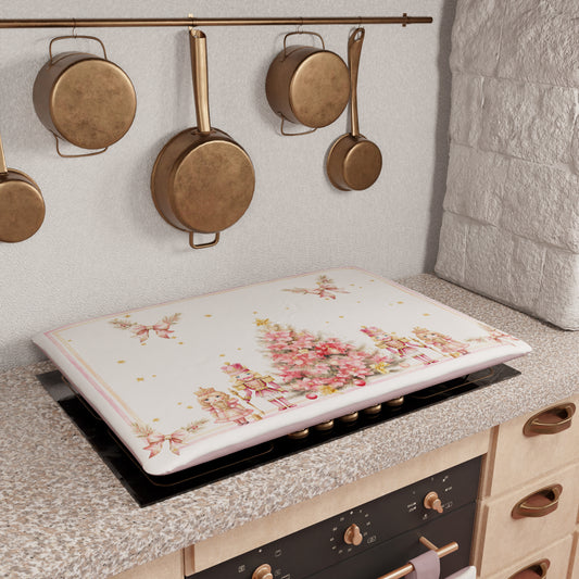 Housse de Plaque de Cuisson de Noël pour Cuisine en Impression Numérique Casse-Noisette Rose