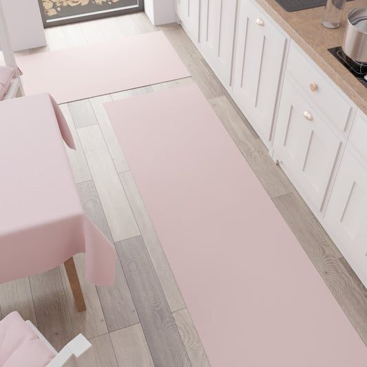 Tapis de cuisine, couloir de cuisine, uni rose