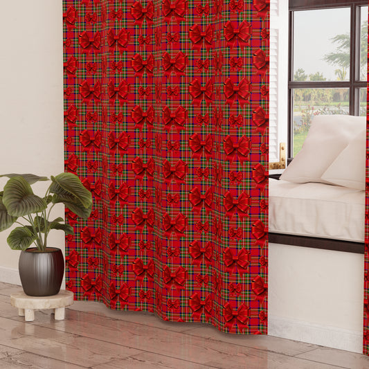 Tenda Arredo da Interno a Pannelli con Anelli Fiocco Tartan, Fantasia Scozzese