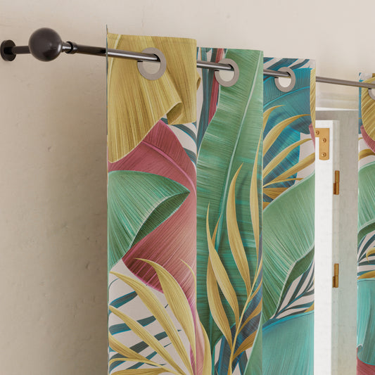 Tenda Arredo da Interno a Pannelli con Anelli Tropical Multicolor
