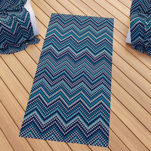 Microfibre Beach Towel, Beach Towel, Sunbed Towel, Blue Stripes