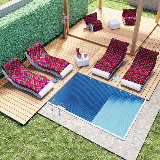 Microfibre Beach Towel, Beach Towel, Sunbed Towel, Bordeaux Stripes