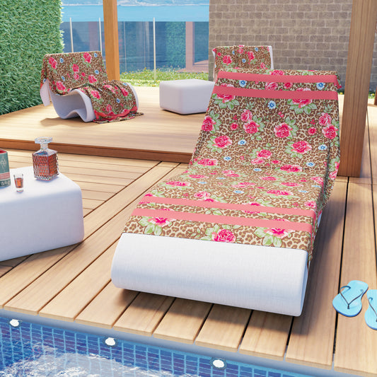 Microfibre Beach Towel, Beach Towel, Sunbed Towel, Animalier Roses