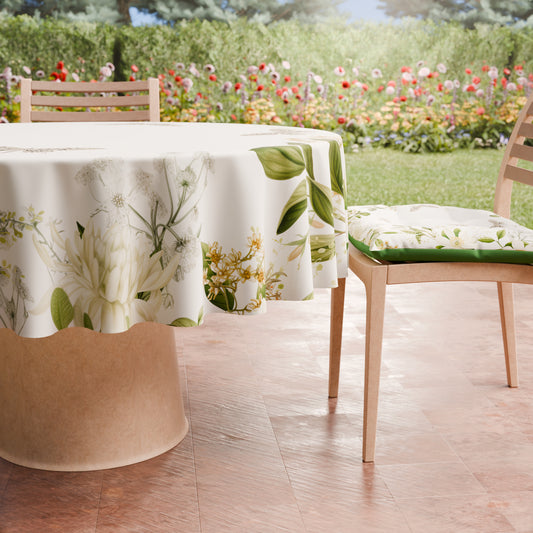 Tovaglia Rotonda Antimacchia Elegante - Ideale per cucina e sala da pranzo - Floral