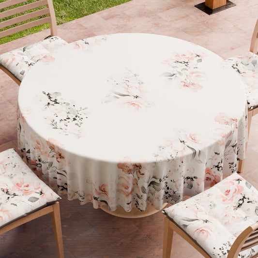 Tovaglia Rotonda Antimacchia Elegante - Ideale per cucina e sala da pranzo - Floreale 17