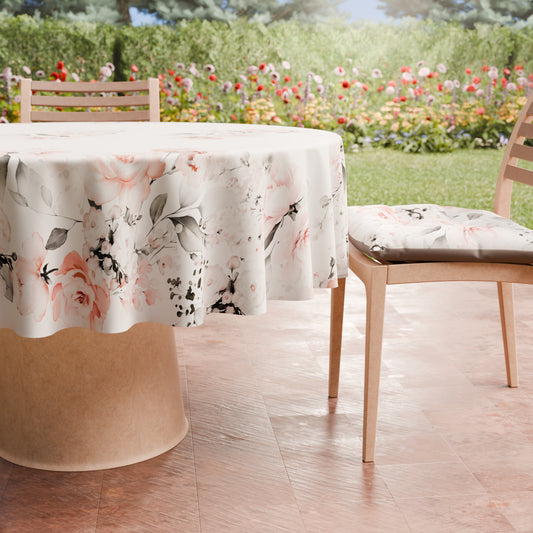 Tovaglia Rotonda Antimacchia Elegante - Ideale per cucina e sala da pranzo - Floreale 17