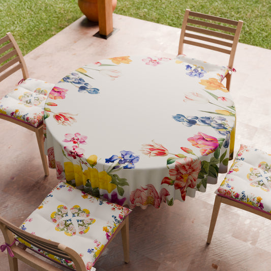Tovaglia Rotonda Antimacchia Elegante - Ideale per cucina e sala da pranzo - Floreale 30