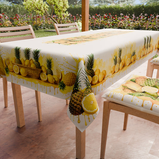 Promo Cucina Fruit Limone e Ananas Tovaglia in Stampa Digitale + Tovaglia Trasparente + Runner in Omaggio.