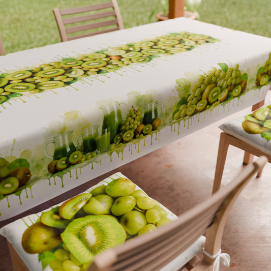 Tovaglia da tavola Antimacchia, Copritavolo da Cucina Fruit - Kiwi e Uva