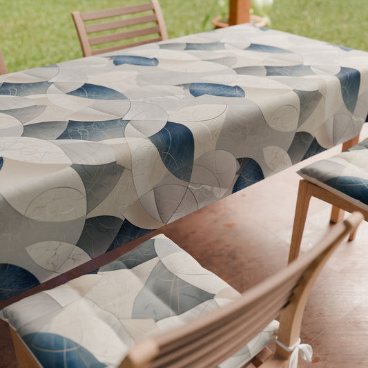 Cuscini per Sedie Coprisedia 6 Pezzi Geo Cerchio Jeans