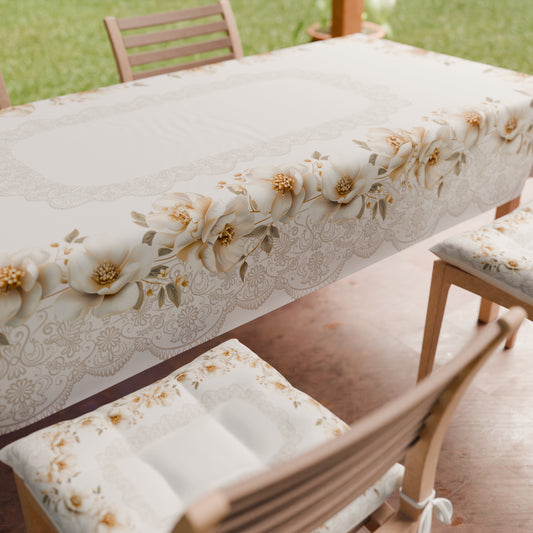 Tovaglia da tavola Antimacchia, Copritavolo da Cucina Magnolia