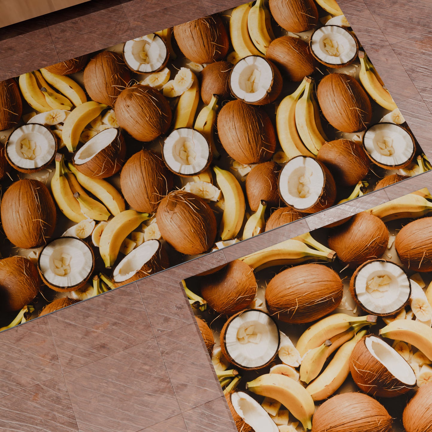 Tappeto Cucina Antiscivolo Passatoia Cucina lavabile, Cucina Fruit - Cocco e Banana