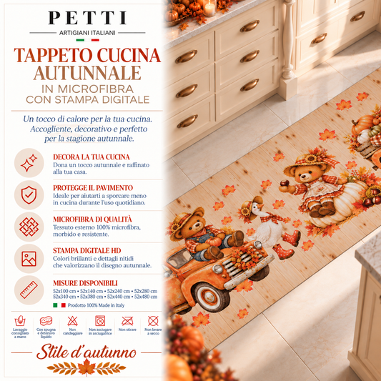 Tappeto Cucina Antiscivolo Passatoia Cucina lavabile, Cucina Farm Teddy