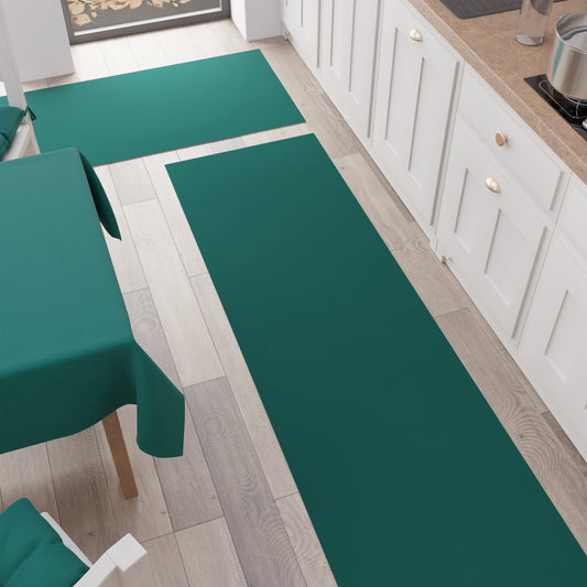 Tapis de cuisine, couloir de cuisine, uni Vert outremer
