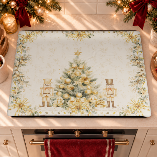 Protection de plaque de cuisson de Noël en impression numérique Xmas Or