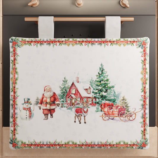 Housse de Four de Noël pour Cuisine en Impression Numérique Xmas Terre du Père Noël
