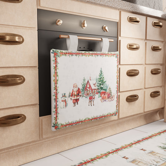Housse de Four de Noël pour Cuisine en Impression Numérique Xmas Terre du Père Noël