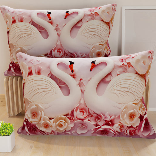Federe Cuscini in Stampa Digitale, Cigni Rosa