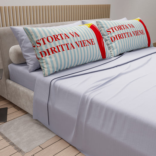 Lenzuola in Cotone, Completo Letto con Federe in Stampa Digitale Bella Napoli Corniciello
