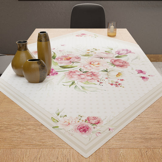 Centrotavola Moderno Cucina in Stampa Digitale Shabby Pois Beige