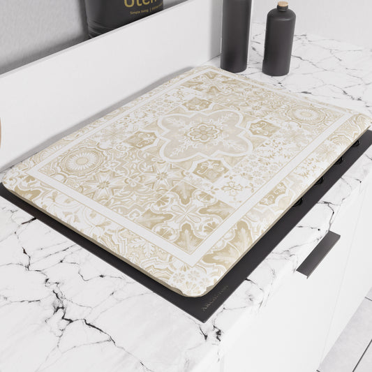 Coprifornello Geometrico Coprifuochi Cucina in Stampa Digitale Vietri 02 Beige