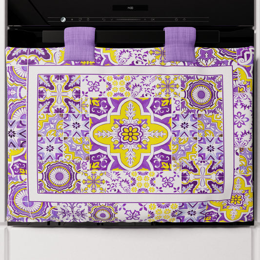 Copriforno Geometrico per Cucina in Stampa Digitale Vietri 02 Viola 1pz