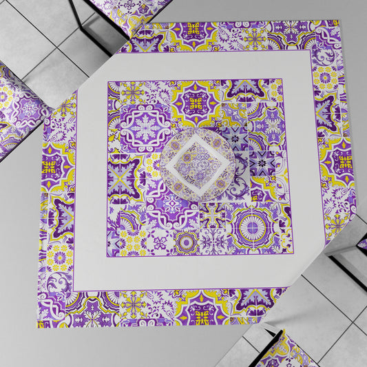 Centrotavola Geometrico per Cucina in Stampa Digitale Vietri 02 Viola